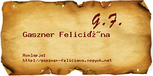 Gaszner Feliciána névjegykártya